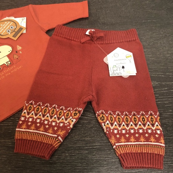 Tees - long sleeves and knit pants - 0-3 months - Picture 3 of 3